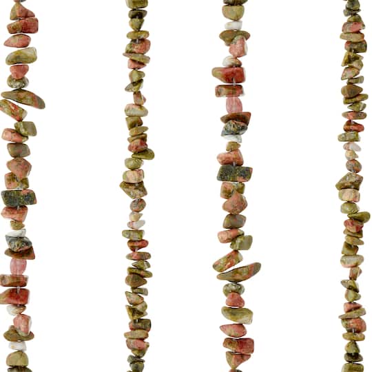 12 Packs: 4 ct. (48 total) Unakite Chip Beads by Bead Landing®